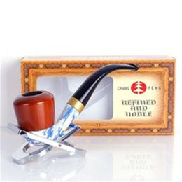 Smoking Pipes Blue and white porcelain imitation red wood resin pipe portable removable cleaning Philtre pipe