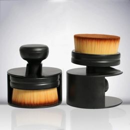 Makeup Brushes 1Pcs Portable Brush O Shape Seal Stamp Foundation Powder Blush Liquid Cosmetic Without Eating Make Up Kit