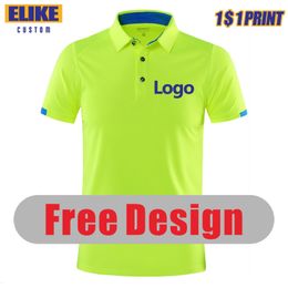 Men's Polos Elike Quick-Drying Breathable Sports Polo Shirt Custom Print Embroidery Design Company Group Brand 8 Colors Tops S-4xl 230217