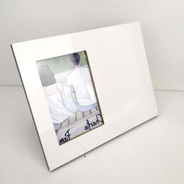 Sublimation Blank Photo Frame Wall Hanging Replaceable Photo Panel With Bracket