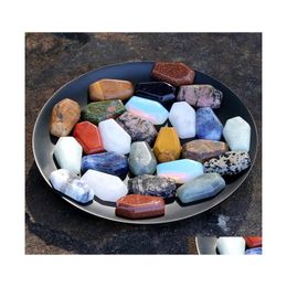 Stone Natural Crystal Ornaments Coffin Shape Reiki Healing Chakra Quartz Mineral Tumbled Gemstones Hand Piece Home Decoration Vipjew Dhxcb