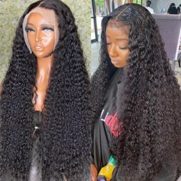 Luvin 30 32 Inch Deep Wave 13x4 Lace Front Wig 180% Curly Water Glueless 13x6 Frontal Human Hair For Black Women