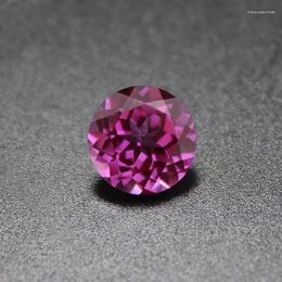 Beads Round Shape Rose Red Tourmaline Flawless Roseo Stone For Jewelry Making Diy Facet Loose Stones