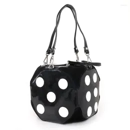 Evening Bags Dice Box Shape Purses And Handbags For Women Fashion Designer Square Shoulder Ladies Crossbody Big Black