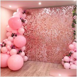 Party Decoration Sequin Backdrop Background Curtain Decor Baby Shower Wall Glitter Birthday Drop Delivery Home Garden Festiv Dhdtk
