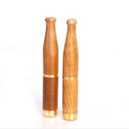 Gold and willow double Philtre cigarette holder solid wood gift smoking set manual grinding environmental protection cigarette holder
