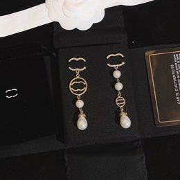 Luxury Designer Stuydy Earring Charm Asymmetrical Pearl Earrings Female Love Earrings Premium Fashion Jewellery Couple Family Accessories Gift Box