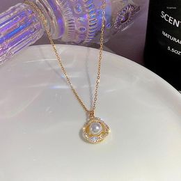 Chains Lolita Decorative Jewellery Swirl Small Pearl High-quality Temperament Light Luxury Niche Women's Collarbone Chain