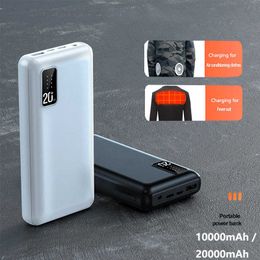 Cell Phone Power Banks 74V DC Heated Vest Power Bank 20000mAh Portable Charger External Battery Pack for Heated Jacket Power Bank for Mi iPhone J230217