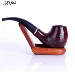 Resin imitated solid wood carving high gloss and ring entry filter, small pipe smoking accessories