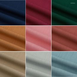 Clothing Fabric Soft Slub Rayon Imitation Linen Viscose Cotton For Dress Black White Blue Green Pink By The Metre