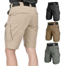 Men's Shorts Men Classic Tactical Shorts Upgraded Waterproof Quick Dry Multipocket Short Pants Outdoor Hunting Fishing Military Cargo Shorts Z0216