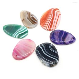 Pendant Necklaces Natural Stone Drop-Shaped Stripe Agates For Jewellery Making Charms DIY Necklace Bracelet Anklet Accessory