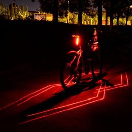 Bike Lights Warning Lamp LED Bicycle Waterproof Laser Super Rechargeable Bright Cycling Tail Rear Taillight USB Safety
