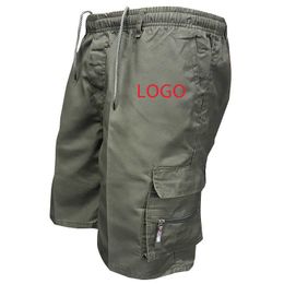 Men's Shorts Custom Men Cargo Short 2022 Summer Brand Bermuda Army Military Pants Homme MultiPocket Five Point Pant Diy Your Z0216