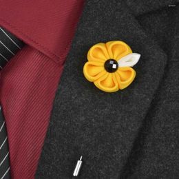 Brooches 1 Pieces Flower Lapel Pins Handmade Boutonniere Brooch Pin Wedding Business Suit Corsage Gifts For Men Korean Fashion Accessorie