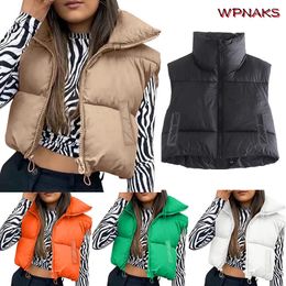 Women's Vests Women Autumn Winter Vest Sleeveless Jackets Waistcoat Clothing Warm Coats Luxury y2k Padded Puffer Vest Female Clothes 230217