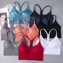 Yoga Outfit Sport Bras For Women Underwear Sexy Lingerie With Pad Fitness Seamless Push Up Tops Bralette Backless Wireless Sports Vest