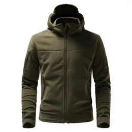 Men's Jackets Wool Winter Coats Mens Fashion Business Solid Multi Pocket Fleece Hood Leisure Large Zipper Jacket Asteroid Ski
