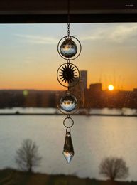 Keychains Geometric Sun Suncatcher Gold Plated/suncatcher For Windows/crystal Light Catcher Suncatchers Prism Angel Aura Quartz Sacred