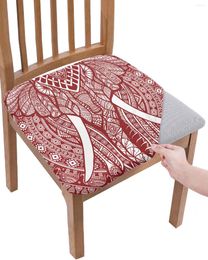 Chair Covers Mandala Bohemia Elephant Red Seat Cushion Stretch Dining Cover Slipcovers For Home El Banquet Living Room