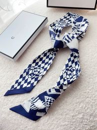 Шелковые шарфы дизайнерские буквы Печать цветочные шелковые шарф Шарф для женщин для женщин модные шарфы на плечо платка лента