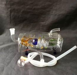 Cross tube pan dragon water bottle Wholesale Glass bongs Oil Burner Glass Water Pipes Oil Rigs Smoking Rigs