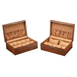 Watch Boxes Wood Box Locking Jewelry Earrings Rings Necklace Organizer Holder