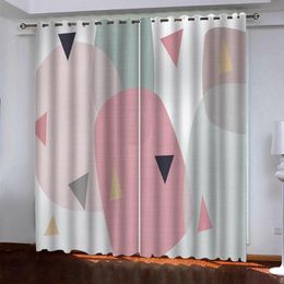 Curtain & Drapes Customize 3D Blackout Po Window Abstract Curtains For Living Room Bed Office El Home HD Printing