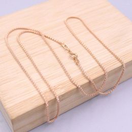 Chains Au750 Pure 18K Rose Gold Necklace 1.1mmW Popcorn Chain Link 17.7"L