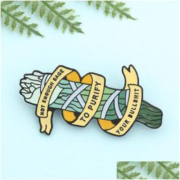 Cartoon Accessories Please Dont Talk Nonsense Creative Abstract Sea Alloy Drip Brooch Funny Enamel Lapel Pin Collar Pins Badge Drop Dh8Pw