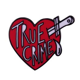 Cartoon Accessories True Crime Enamel Pins Serial Killer Murder Stories Badge Knife Into The Heart Brooch Drop Delivery Baby Kids Ma Dhijb