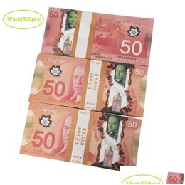 Novelty Games Prop Canadian Money 100S Canada Cad Banknotes Copy Movie Bill For Film Kid Play Drop Delivery Toys Gifts Gag DhjlyQI9S