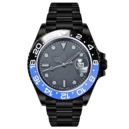 Luxury Wrist Watch 3185 movement Chronograph table Dlc Black Diamond Film Dark night dial gravel