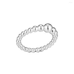 Cluster Rings Woman Ring String Of Beads Sterling Silver Jewellery For Make Up Fashion
