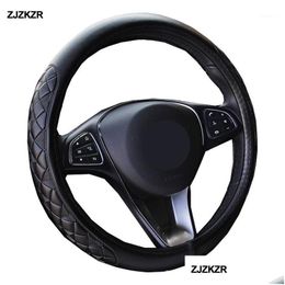Steering Wheel Covers Pu Leather Er Bus Truck Car For Diameters 36 38 40 42 45 47 50 Cm 3D Nonslip Wearresistant Styling1 Drop Deliv Dhqmm