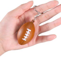 Keychains 50PC Rugby Ball For Party Favours School Carnival Reward Sports Centrepiece Decorations Bag Gift Fillers255m