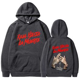 Men's sweatshirt hoodie fall new listed recommended fashion Anuel simple printed coat real Hasta La Muerte casual sportswear men's and women's clothing anime