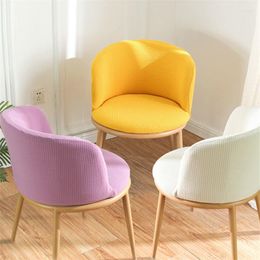 Chair Covers Minimalist Style Semi-circular Dining Cover Casual Coffee Dustproof Protect Elastic One-piece Seat