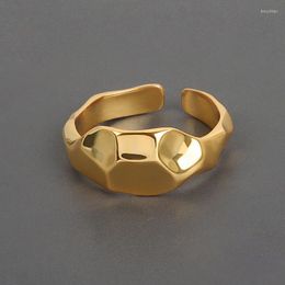 Wedding Rings Jianery Punk Retro Geometric Ring Female Luxury Irregular Boho Jewellery For Women Men 2023
