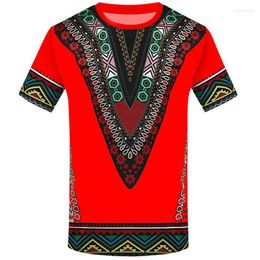 Men's T Shirts Men's T-shirt Summer Short Sleeve 3D African Ethnic Retro Personality Clothing Women's Printin