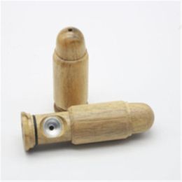 bullet shape, solid wood pipes can be used to shrink smoking pipes.