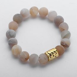 Strand Natural Stones Stretch Bracelets Handmade Druzy Stick Singles Bracelet For Stone