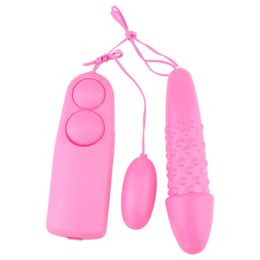 Double-headed bullet vibrator egg jump strong vibration fun female vibrator female vibration masturbation device adult sex toy TD02