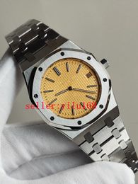 2 colour eternity Sport Watches XF Latest V2 Upgrade Version 15202 39mm Ultra-thin THK-8.37mm Yellow Dial Cal.2121 Automatic 15400 Mens Watch 904L Steel Case Bracele