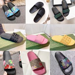 Beach slippers men Classic Flat Summer Lazy Designer SHoes Cartoon Head flops leather mens Slides Hotel Bath women shoes Lady sexy Sandals Large size 35-42 -45 with box