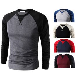 Men's T Shirts Brand Men Summer Long Sleeve T-shirt Casual Basic Fitness Gym Running Sports Male O-Neck Pullovers Tee Tops Homme