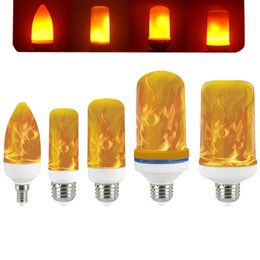 LED Flame Effect Light Bulb 3 Modes with Upside Down Effect E26 E12 E14 Base LED Bulb Flame Bulbs for Christmas Decorations Hotel Bar Christmas 85-265V Oemled