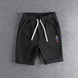 Men's Shorts 2023 Embroidered Waffle Casual Men's Summer Breathable Youth Capris 950