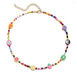 Strand Women Cute Colourful Fruit Flower Beaded Bracelet Female Girl Bohemian AM3329